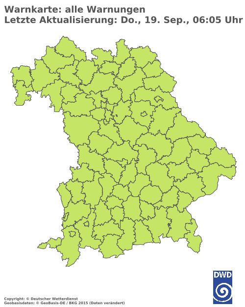 Aktuelle Wetterwarnungen für  Forchheim